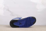 Air Jordan 4 Retro Black White Blue Basketball Shoes Unisex Sneaker