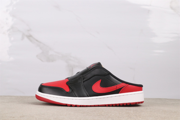 Air Jordan 1 Mule Golf One Step Black Blue Casual Versatile Sneaker