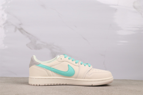 Air Jordan 1 Retro Low Yellow Light Green Inverted Hook Basketball Shoes Unisex Sneaker