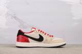 Air Jordan 1 Low Retro Brown Black Red Basketball Shoes Unisex Sneaker
