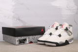 Air Jordan 4  White Cement  Retro Basketball Shoes Unisex Sneaker