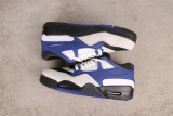 Air Jordan 4 Retro Black White Blue Basketball Shoes Unisex Sneaker
