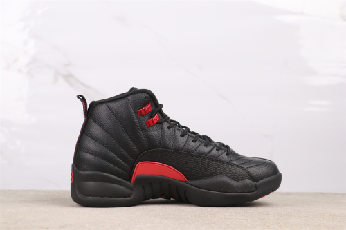 Air Jordan 12  Twist  Retro High Black Red Basketball Shoes Men Sneaker