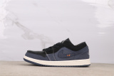 Air Jordan 1 Retro Low Black Grey Basketball Shoes Unisex Sneaker