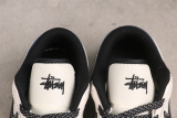 Stussy x Air Jordan 1 Retro Beige Blue Basketball Shoes Unisex Sneakers