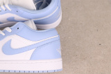 Air Jordan 1 Low WMNS  Aluminum  Retro Ice Blue Basketball Shoes Unisex Sneakers