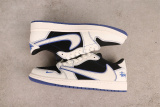 Travis Scott x Stussy x Air Jordan 1 Low Retro Beige Black Basketball Shoes Unisex Sneakers