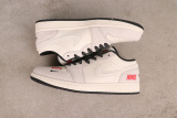 Stussy x Air Jordan 1 Retro Beige Black Basketball Shoes Unisex Sneakers