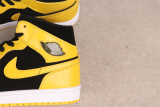 Air Jordan 1 Mid  New Love  Retro Yellow Basketball Shoes Unisex Sneakers