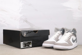 Air Jordan 1 Retro Mid Lacquer Gray Basketball Shoes Men Sneakers