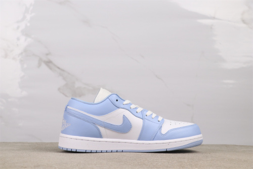 Air Jordan 1 Low WMNS  Aluminum  Retro Ice Blue Basketball Shoes Unisex Sneakers