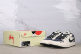 Stussy x Air Jordan 1 Retro Beige Blue Basketball Shoes Unisex Sneakers