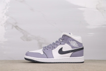 Air Jordan 1 Mid Retro Haze Purple Basketball Shoes Unisex Sneakers