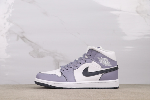 Air Jordan 1 Mid Retro Haze Purple Basketball Shoes Unisex Sneakers
