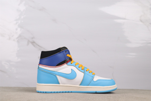 Air Jordan 1 Retro High White Blue Basketball Shoes Unisex Sneakers