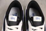 Travis Scott x Stussy x Air Jordan 1 Low Retro Beige Black Basketball Shoes Unisex Sneakers