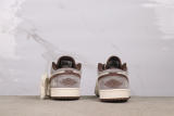 Stussy x Air Jordan 1 Retro Brown Basketball Shoes Unisex Sneakers