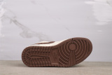 Stussy x Air Jordan 1 Retro Brown Basketball Shoes Unisex Sneakers