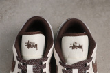 Stussy x Air Jordan 1 Retro Brown Basketball Shoes Unisex Sneakers