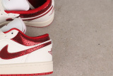 Air Jordan 1 Low Retro White Red Basketball Shoes Unisex Sneakers