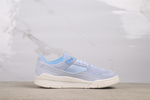 Nike Jordan Flight Court Retro Low White Blue Basketball Shoes Unisex Sneaker