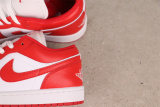 Air Jordan 1 Retro Mid White Red Basketball Shoes Unisex Sneakers