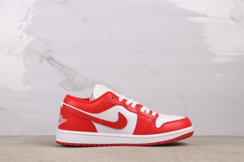 Air Jordan 1 Retro Mid White Red Basketball Shoes Unisex Sneakers