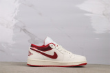 Air Jordan 1 Low Retro White Red Basketball Shoes Unisex Sneakers