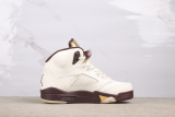 Air Jordan 5  Earth/Metallic Gold  Retro High Basketball Shoes Unisex Sneaker