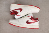 Air Jordan 1 Low Retro White Red Basketball Shoes Unisex Sneakers