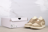 Air Jordan 1 Low Retro Light Brown Basketball Shoes Unisex Sneakers