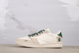Travis Scott x Bape x Air Jordan 1 Low Retro Grey Green Black Inverted Hook Basketball Shoes Couple Sneaker