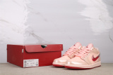 Air Jordan 1 Low Valentine's Day Retro Pink Basketball Shoes Women Sneaker