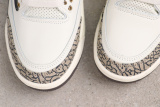 Air Jordan 3 Retro Hide And Sneak Retro White Brown Inverted Hook Basketball Shoes Unisex Sneaker