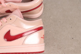 Air Jordan 1 Low Valentine's Day Retro Pink Basketball Shoes Women Sneaker