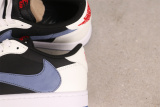 Travis Scott x Air Jordan 1 Low Retro Black Deep Blue Basketball Shoes Unisex Sneaker