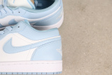 Air Jordan 1 Low Retro Light Blue Basketball Shoes Couple Sneaker
