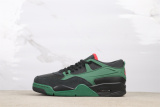 Air Jordan 4 RM  Bred  Retro Low Black Green Basketball Shoes Unisex Sneaker