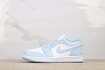 Air Jordan 1 Low Retro Light Blue Basketball Shoes Couple Sneaker