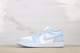 Air Jordan 1 Low Retro Light Blue Basketball Shoes Couple Sneaker