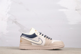 Bape x Air Jordan 1 Retro Low Light Brown Basketball Shoes Unisex Sneaker