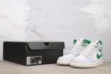 Air Jordan 1 Retro Mid Grey Green Basketball Shoes Unisex Sneaker