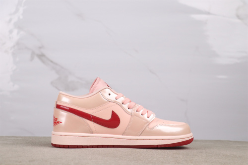 Air Jordan 1 Low Valentine's Day Retro Pink Basketball Shoes Women Sneaker