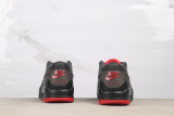 Air Jordan 4 RM  Bred  Retro Low Black Red Basketball Shoes Unisex Sneaker