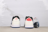Travis Scott x Air Jordan 1 Low Retro Black Deep Blue Basketball Shoes Unisex Sneaker