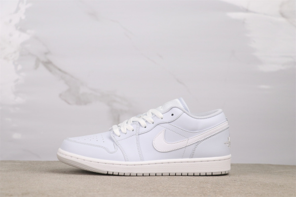 Air Jordan 1 Low Retro Light Blue Basketball Shoes Unisex Sneaker