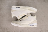 Air Jordan 3 x Travis Scott Retro White Beige Inverted Hook Basketball Shoes Unisex Sneaker