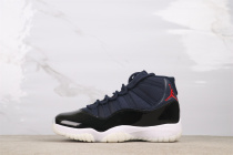 Air Jordan 11 Retro High Black Deep Blue Basketball Shoes Men Sneaker