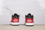 Air Jordan 1 Low Retro Black Red Basketball Shoes Men Sneaker