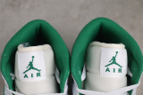 Air Jordan 1 Retro Mid Grey Green Basketball Shoes Unisex Sneaker